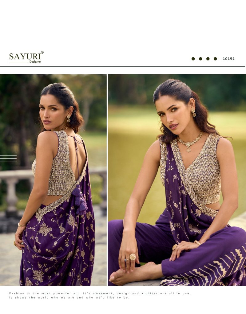Pankudi By Sayuri Viscos Jacquard Silk Indo Western